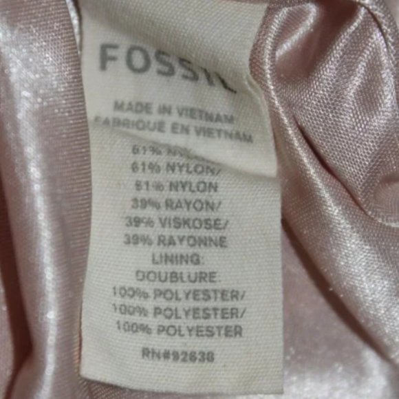 FOSSIL Champagne Blush Pink Lace Shift Dress (1309)🔮 - Picture 8 of 9